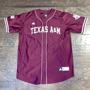 texas a&m baseball jersey adidas